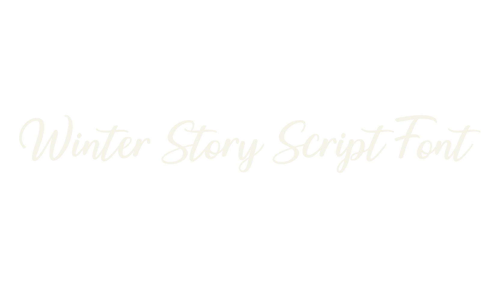 Winter Story Script Font, script font preview