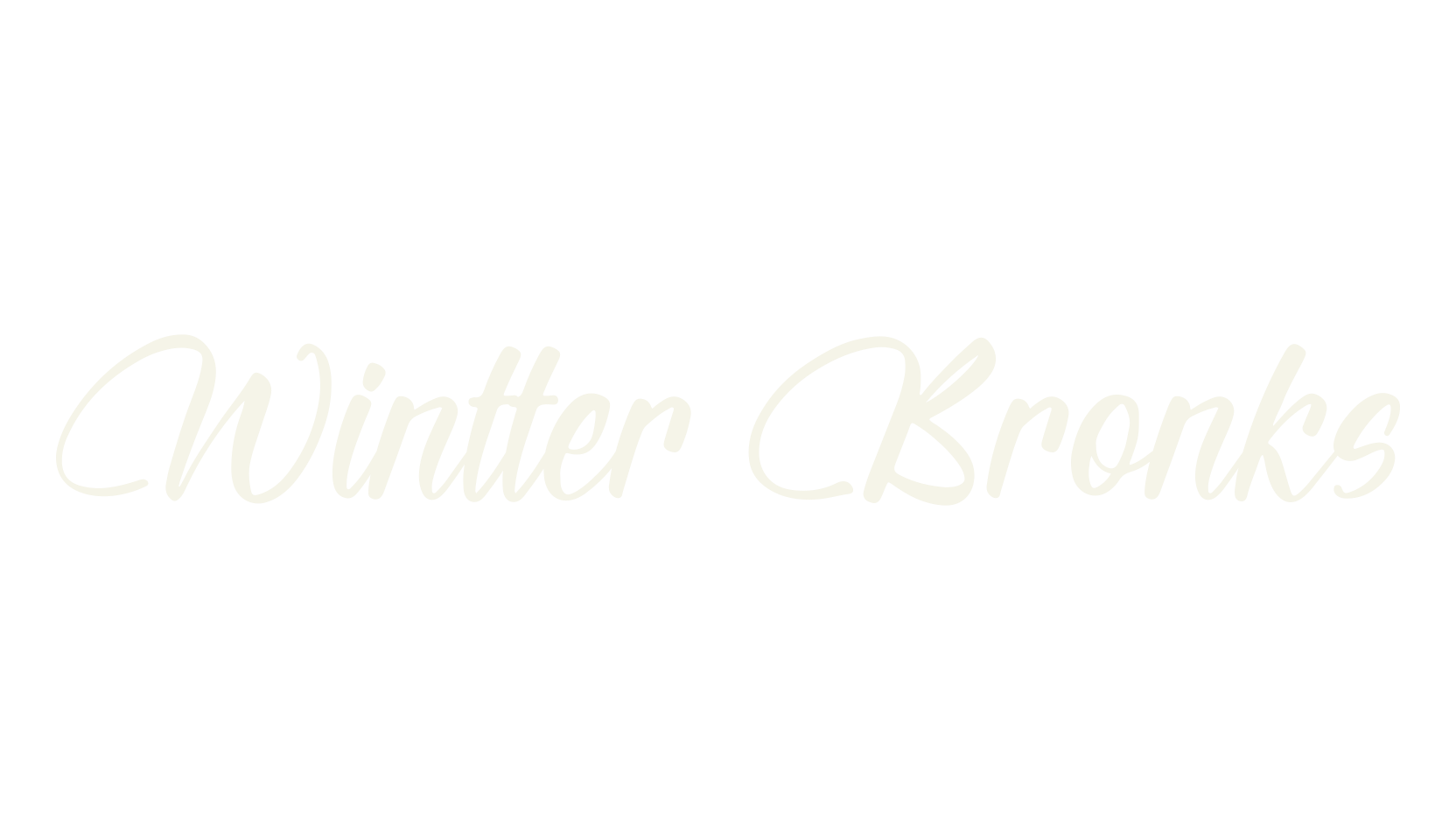 Wintter Bronks, script font preview
