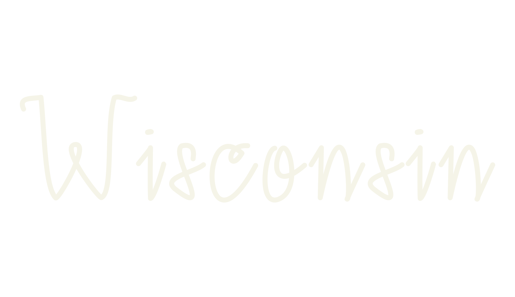 Wisconsin, cursive font preview
