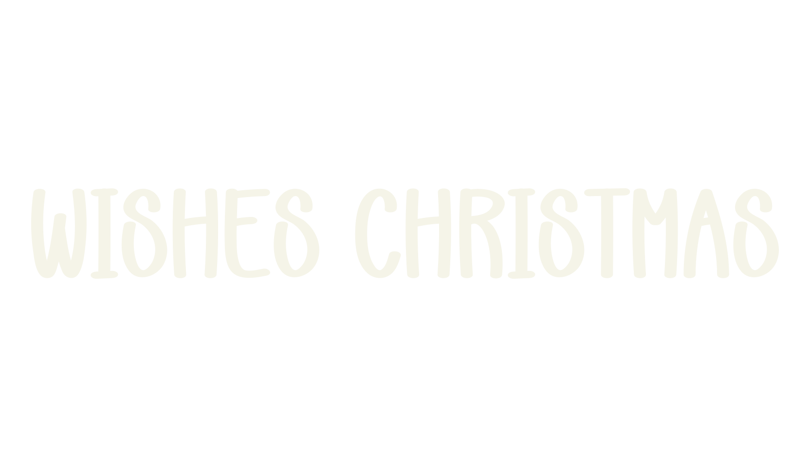 Wishes Christmas, handwriting font preview