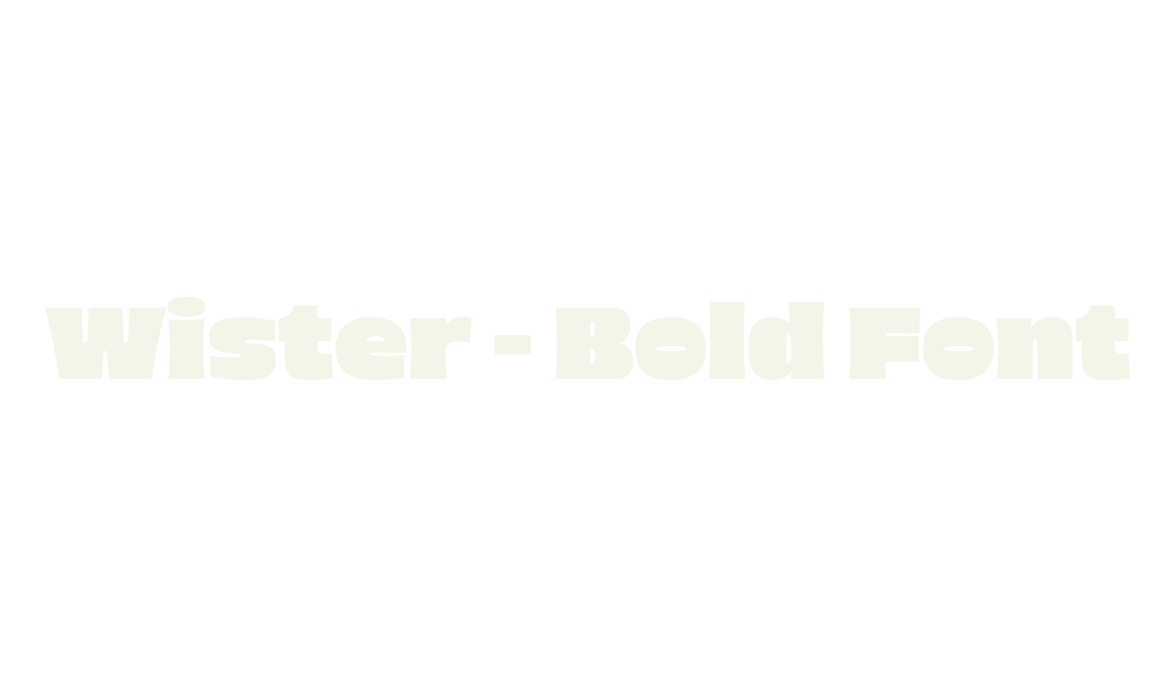 Wister - Bold Font, bold font preview