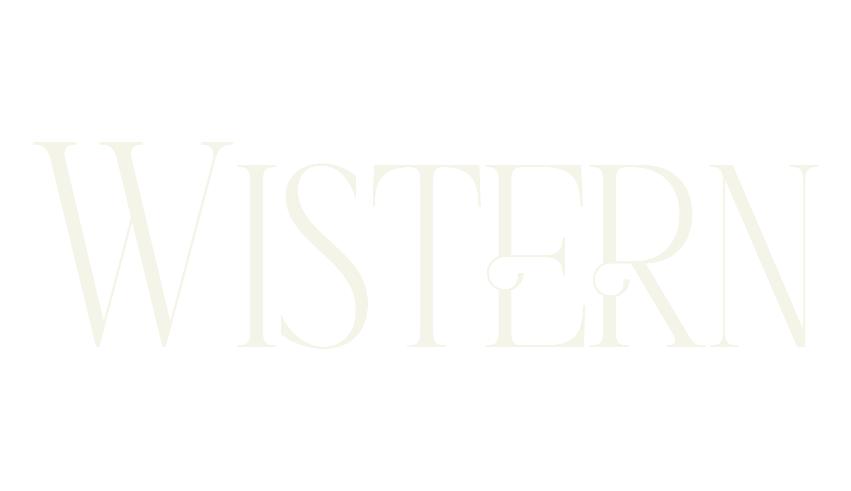Wistern, serif font preview
