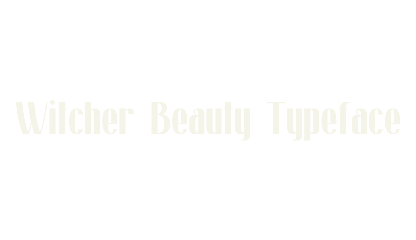 Witcher Beauty Typeface, sans serif font preview