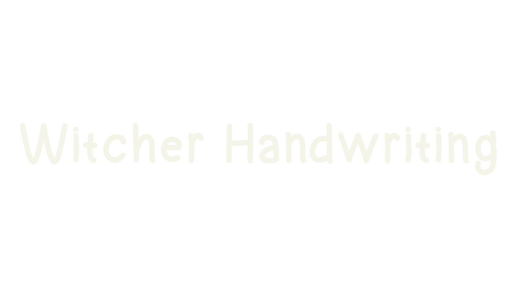 Witcher Handwriting, gothic font preview