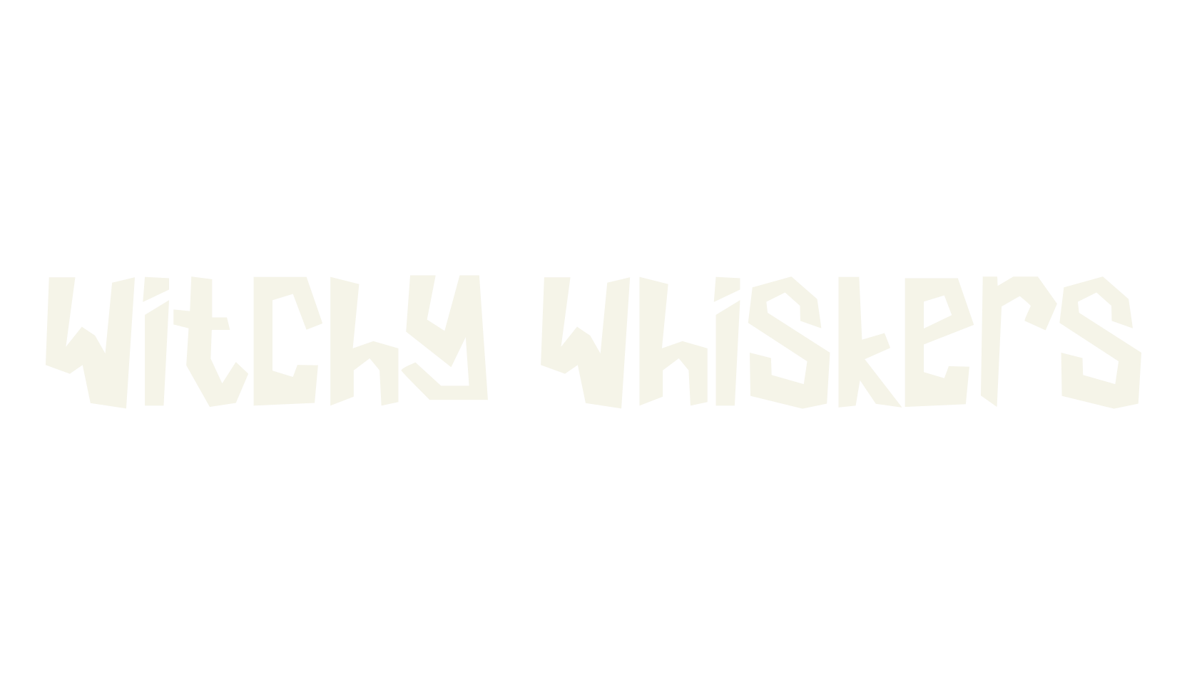 Witchy Whiskers, spooky font preview
