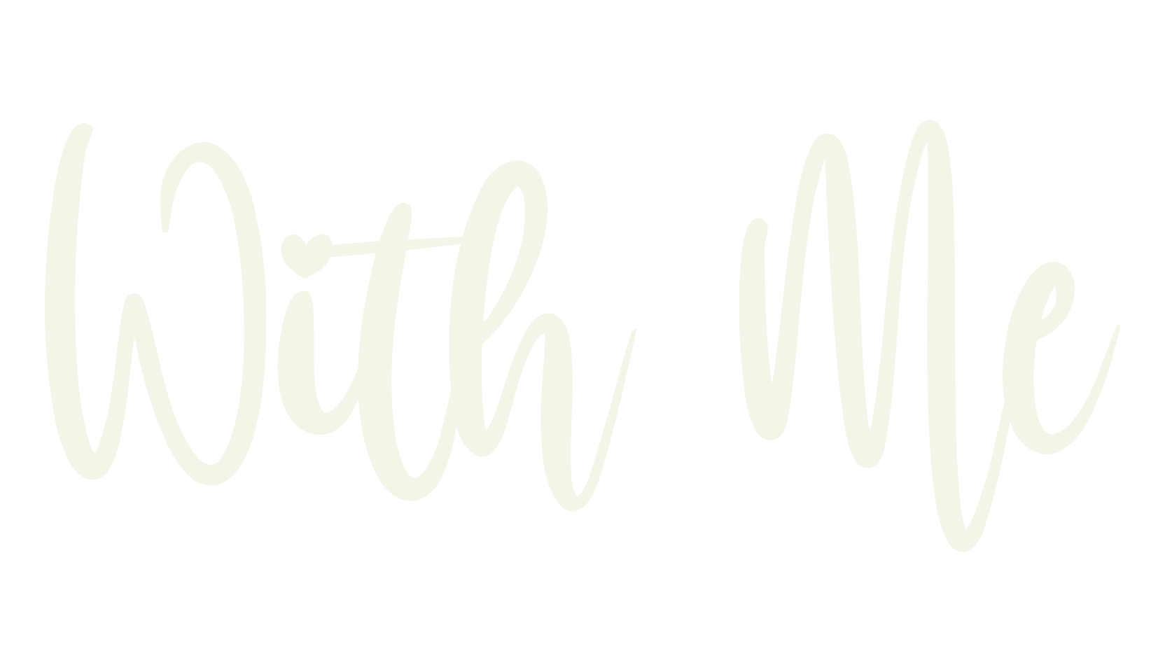 With Me, cursive font preview