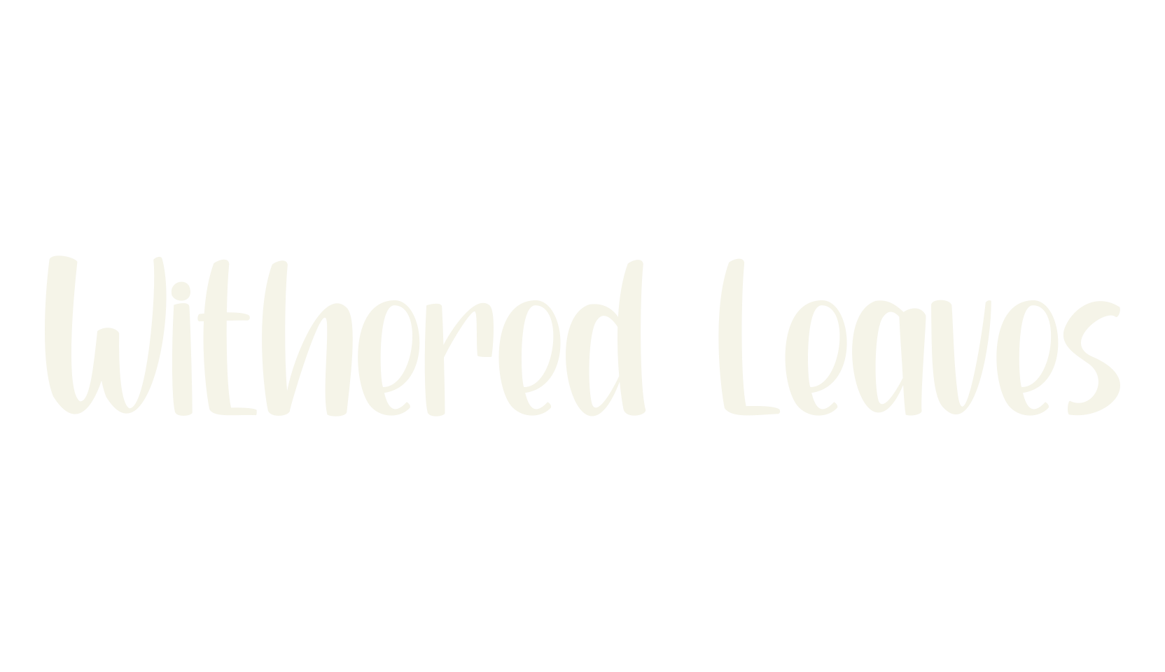 Withered Leaves, lettering font preview
