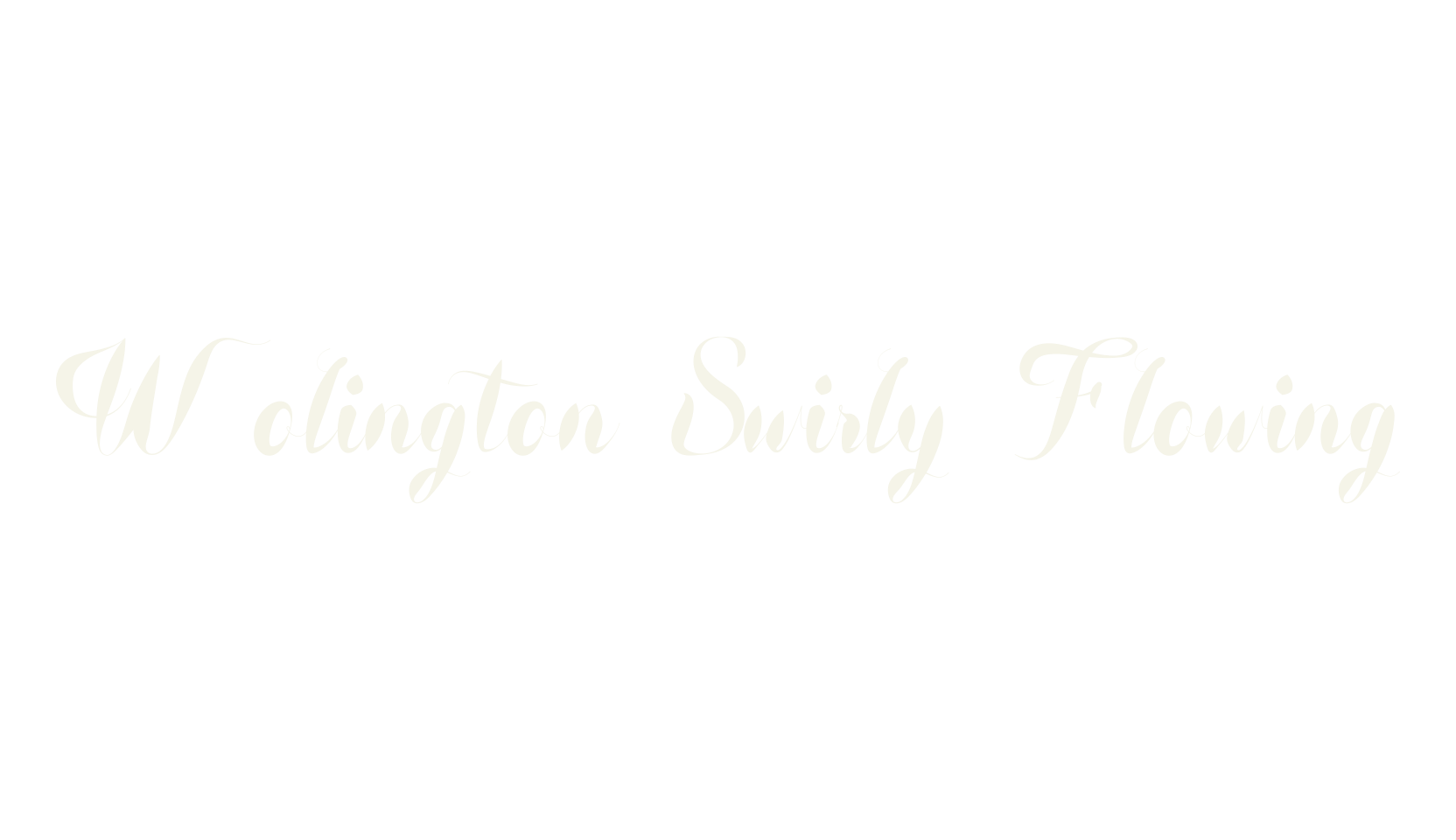 Wolington Swirly Flowing, fashion sign font preview