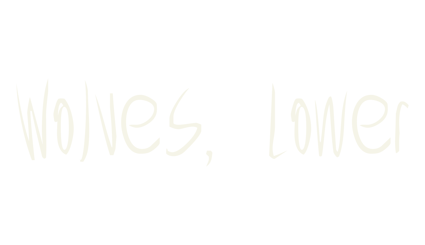 Wolves, Lower, handwriting font preview