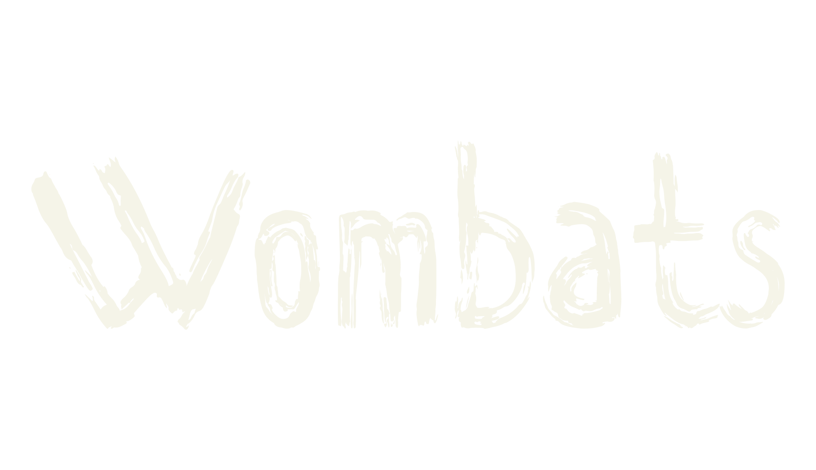 Wombats, textured font preview