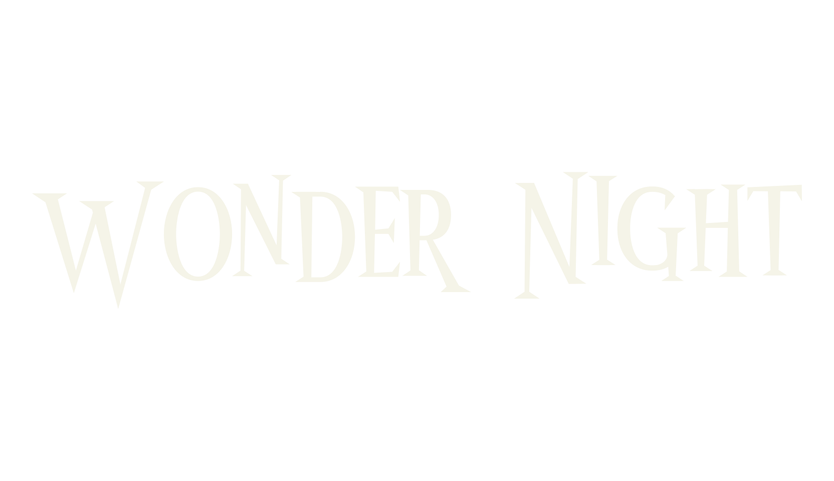 Wonder Night, fantasy font preview