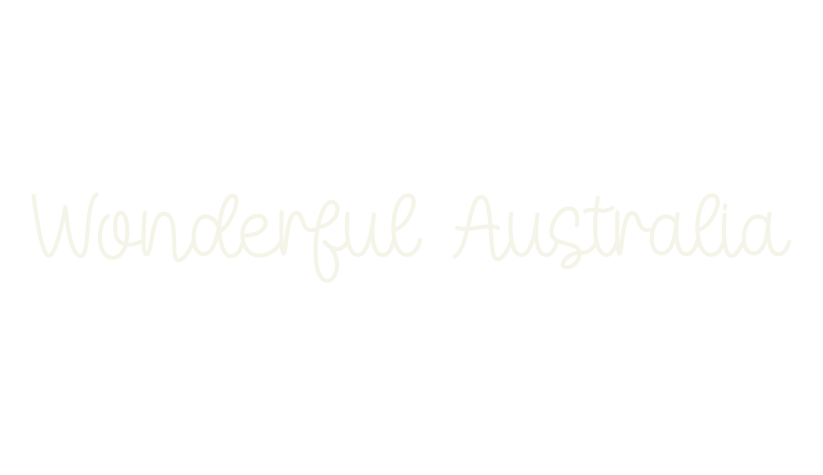 Wonderful Australia, cursive font preview
