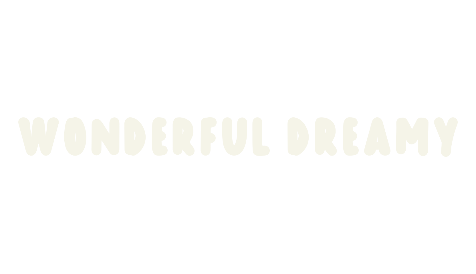 Wonderful Dreamy, title font preview