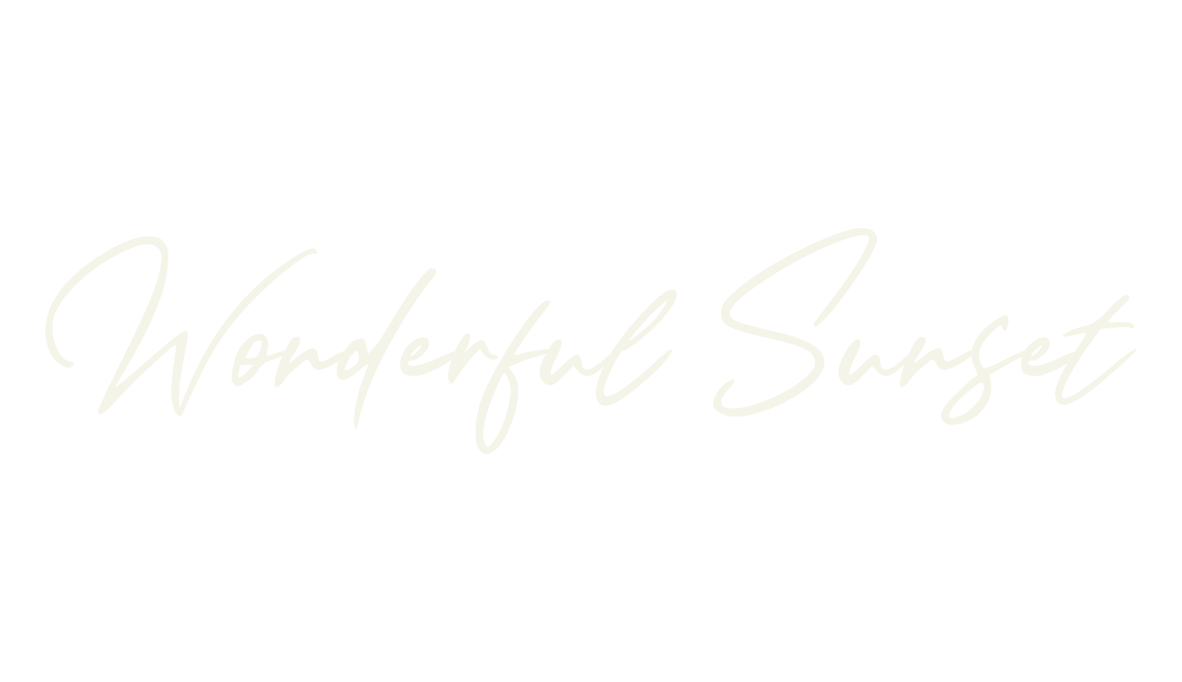 Wonderful Sunset, handwritten font preview