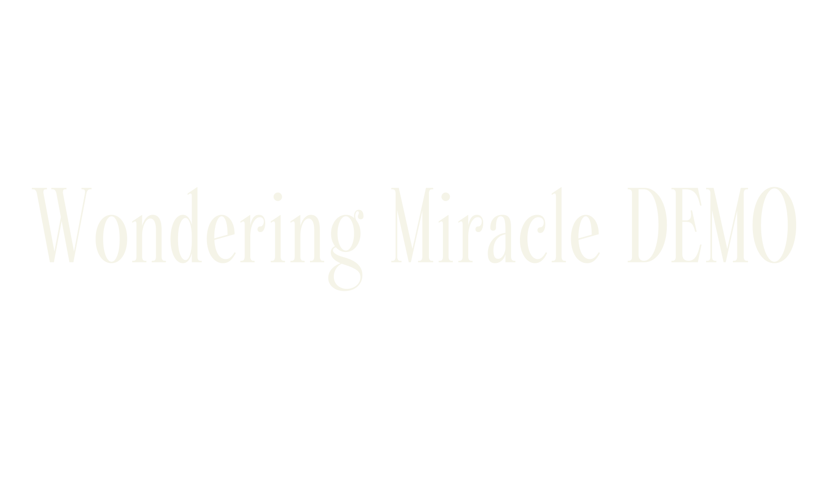 Wondering Miracle DEMO, serif font preview