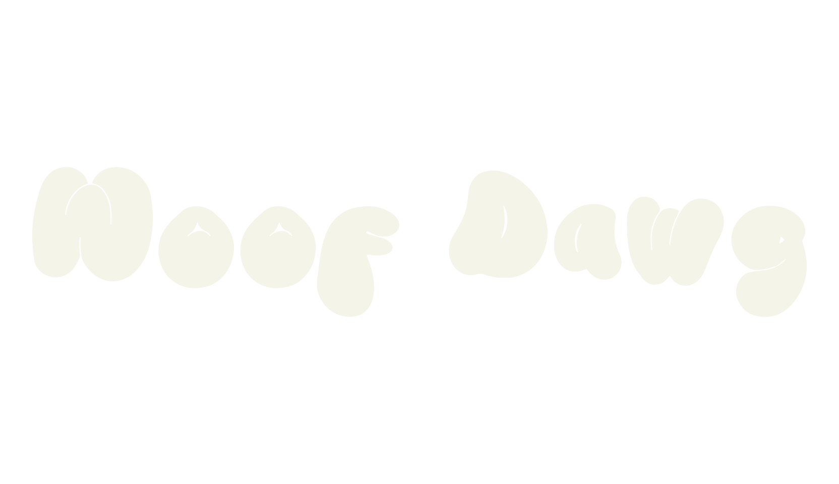 Woof Dawg, bubbly font preview