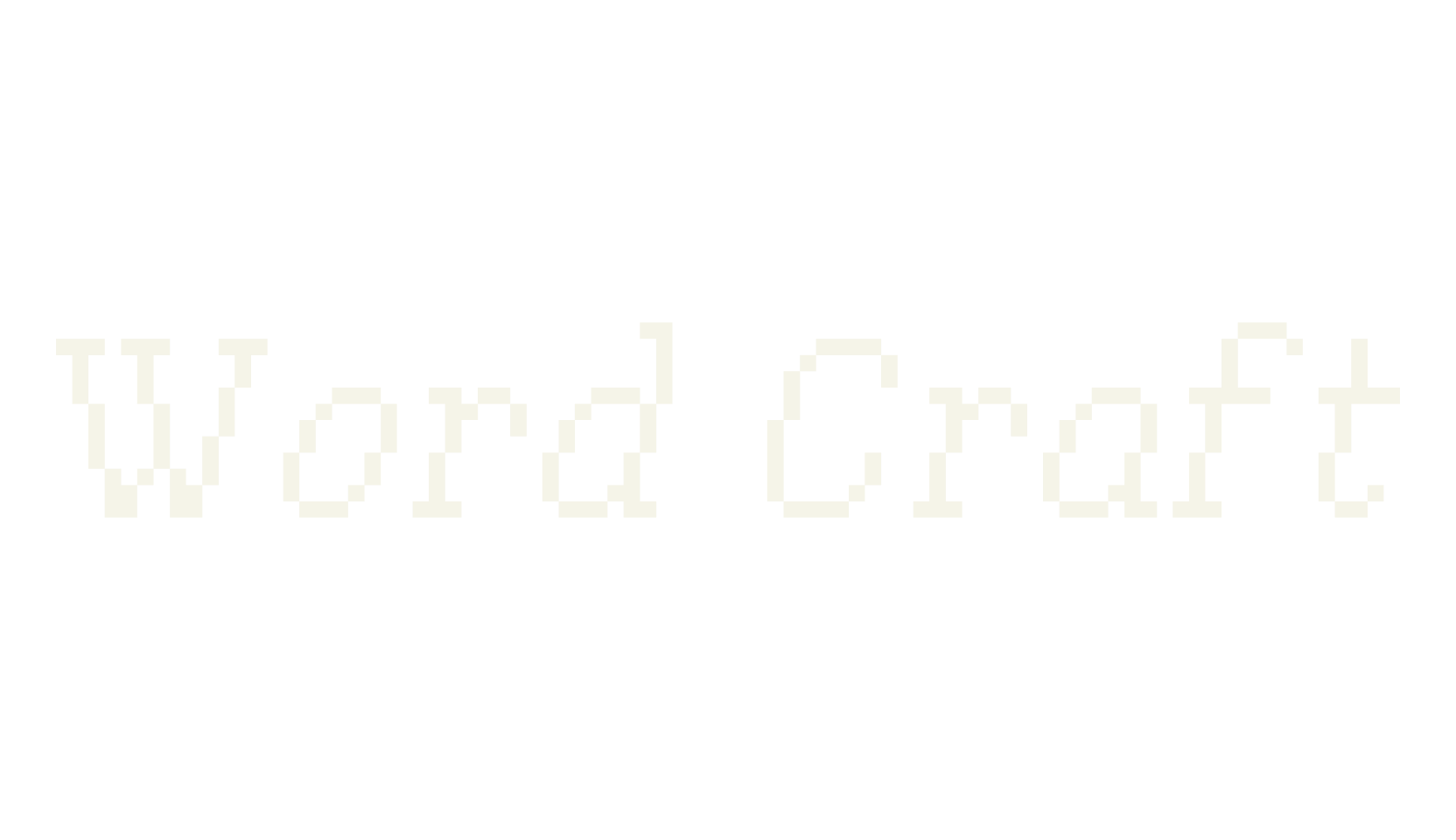 Word Craft, pixel font preview