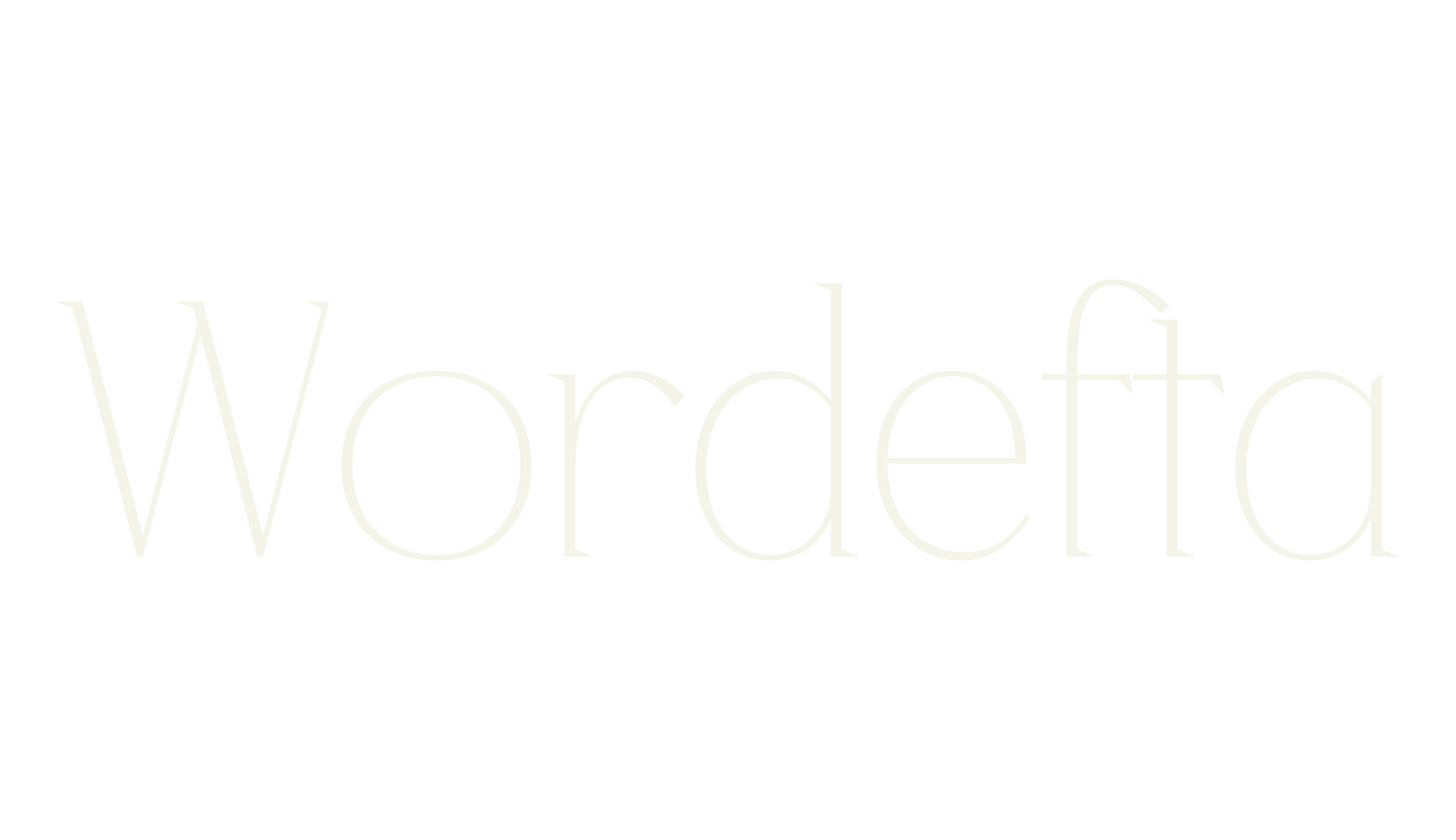 Wordefta, serif font preview