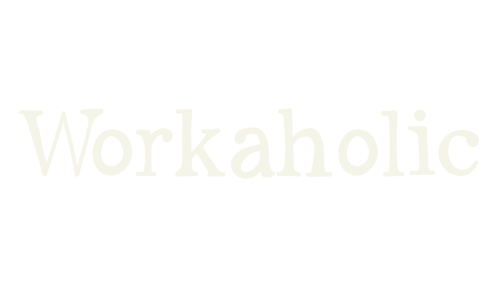 Workaholic, handwritten font preview