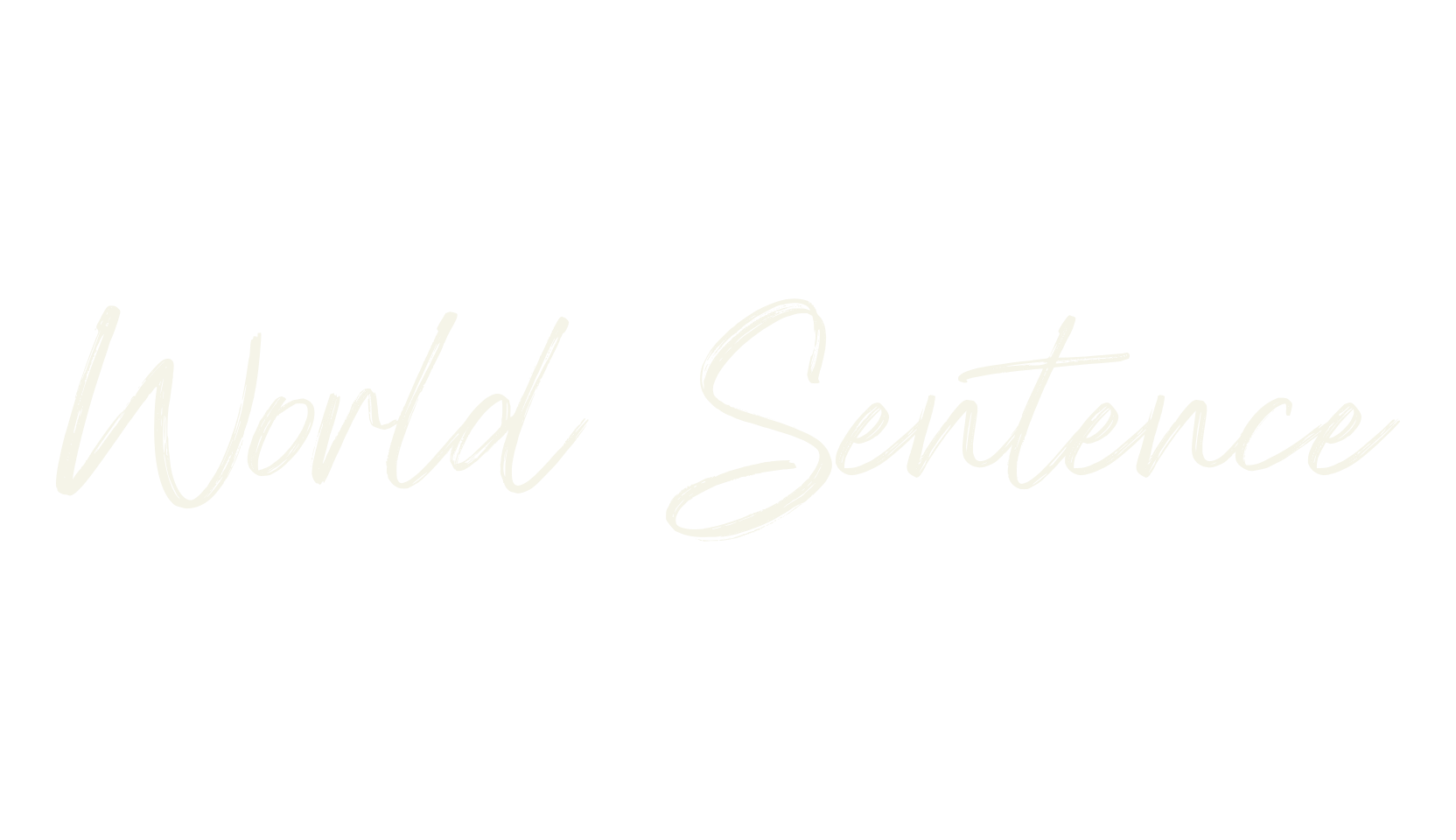 World Sentence, cursive font preview