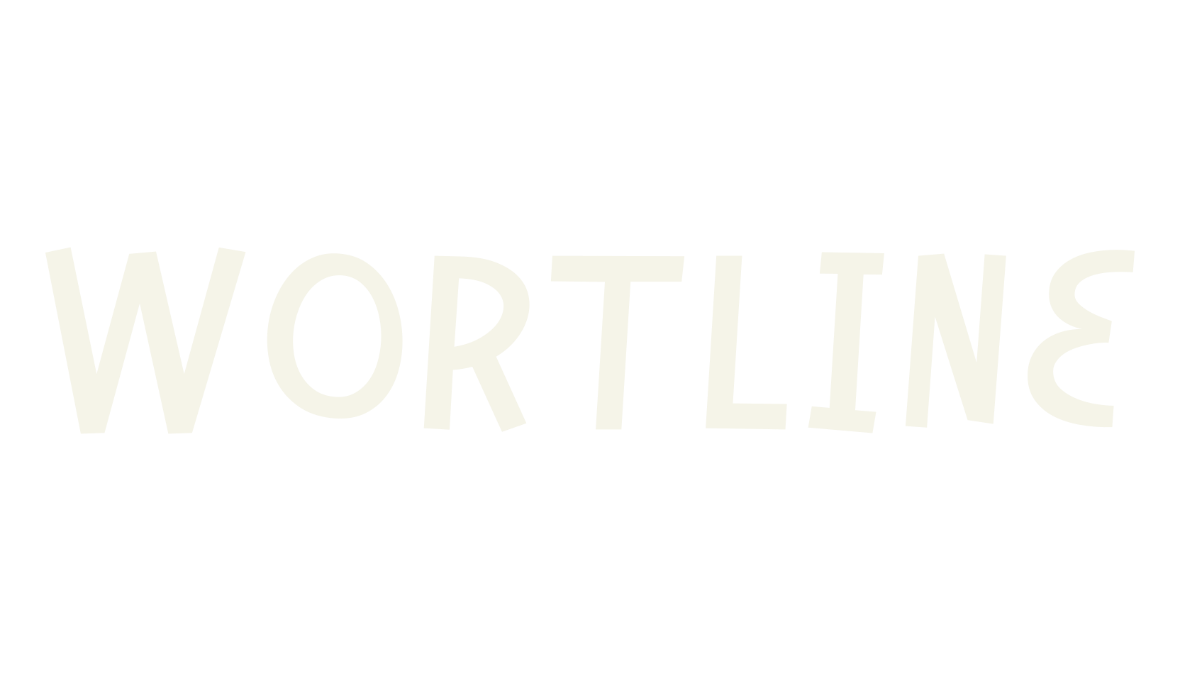 WORTLINE, unique font preview