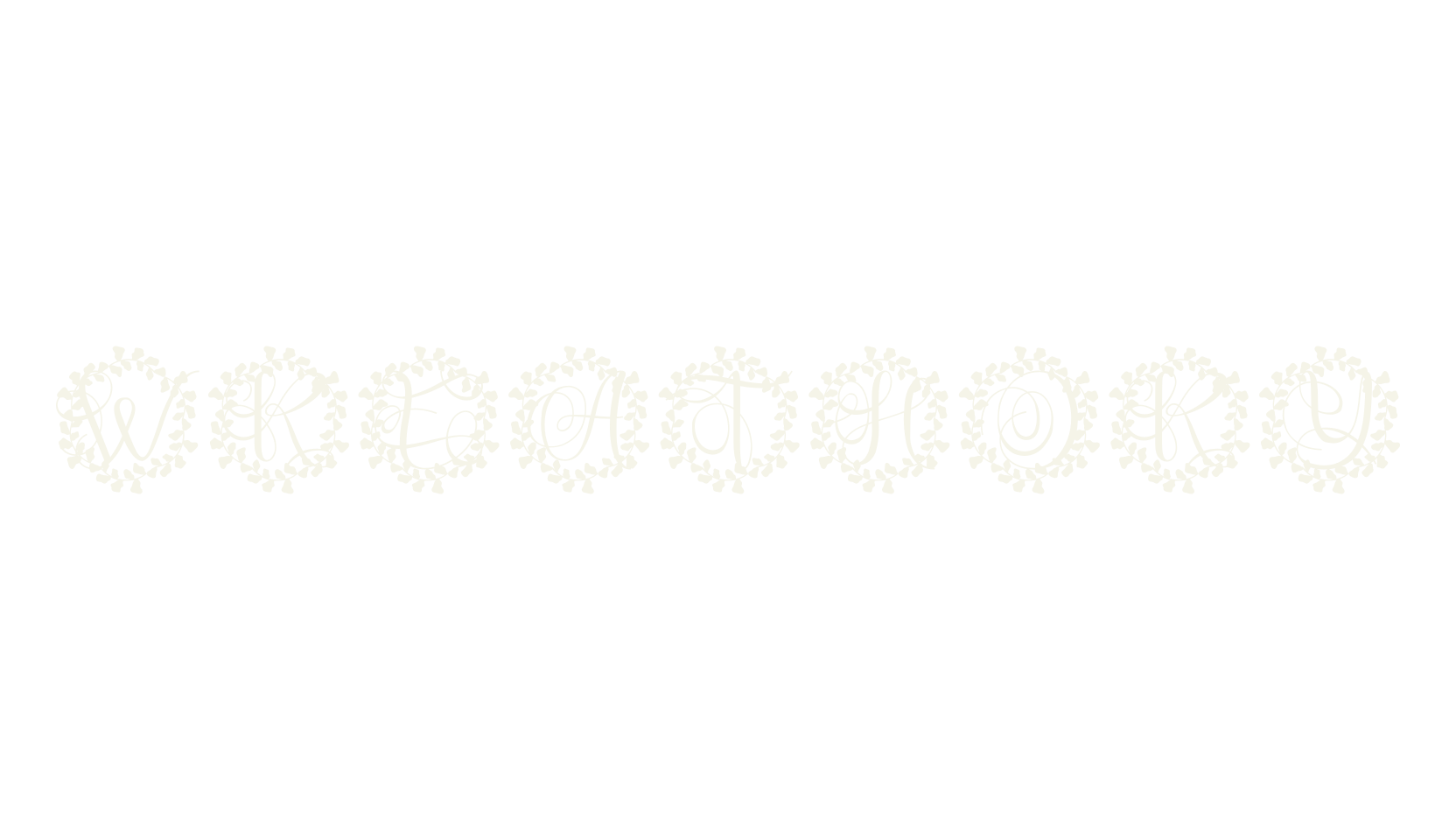 Wreathory, monogram font preview
