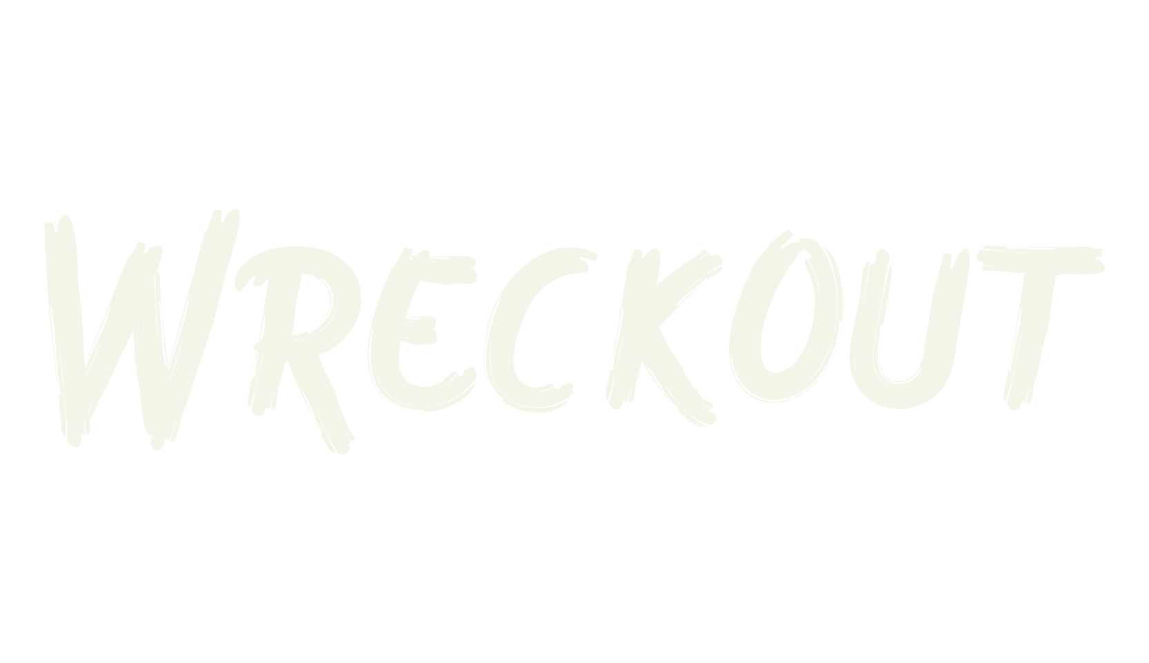 Wreckout, hand drawn font preview