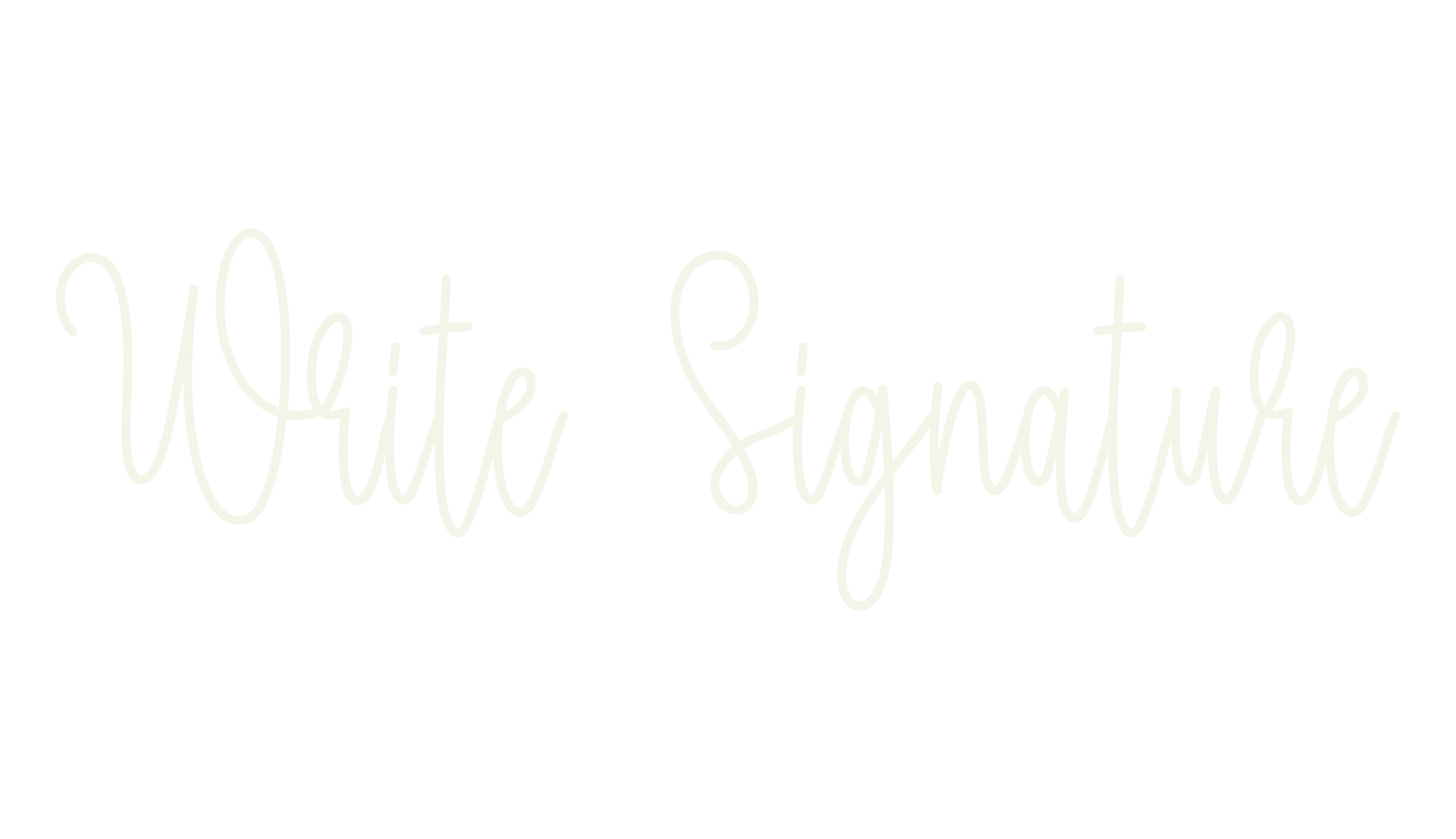 Write Signature, handwriting font preview