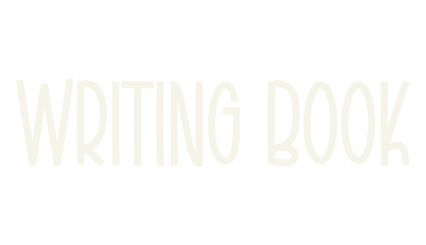 Writing Book, handwriting font preview