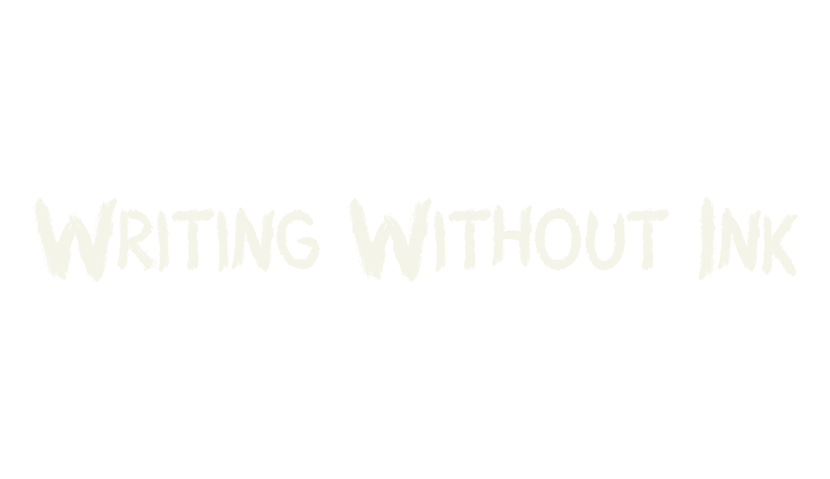 Writing Without Ink, handwritten font preview