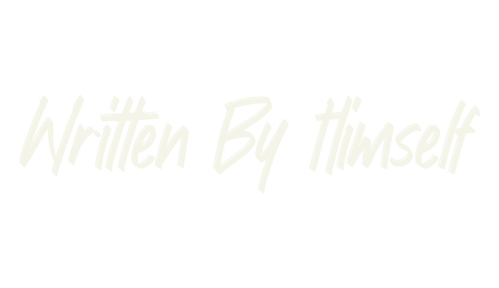 Written By Himself, handwriting font preview