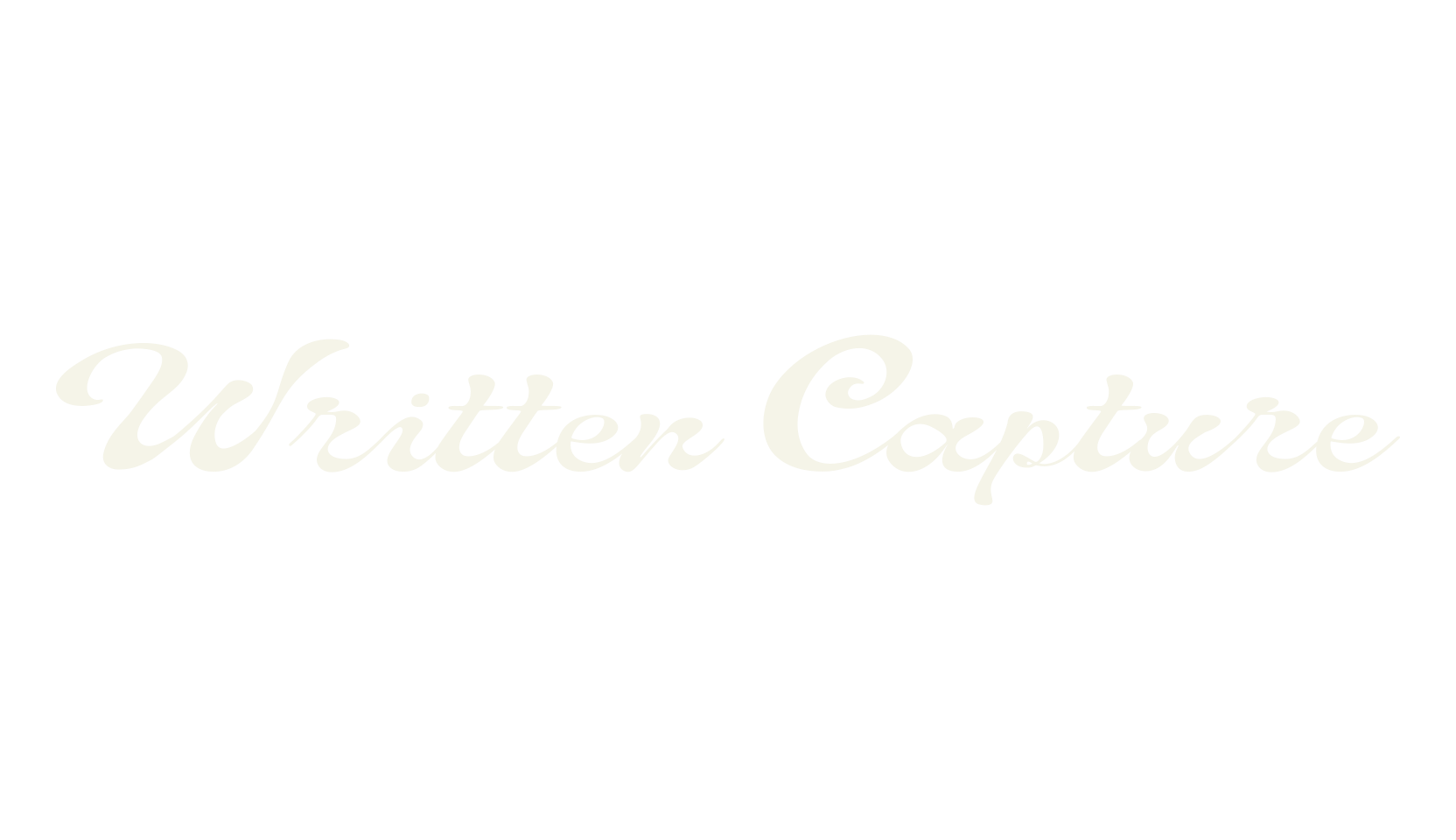Written Capture, script font preview