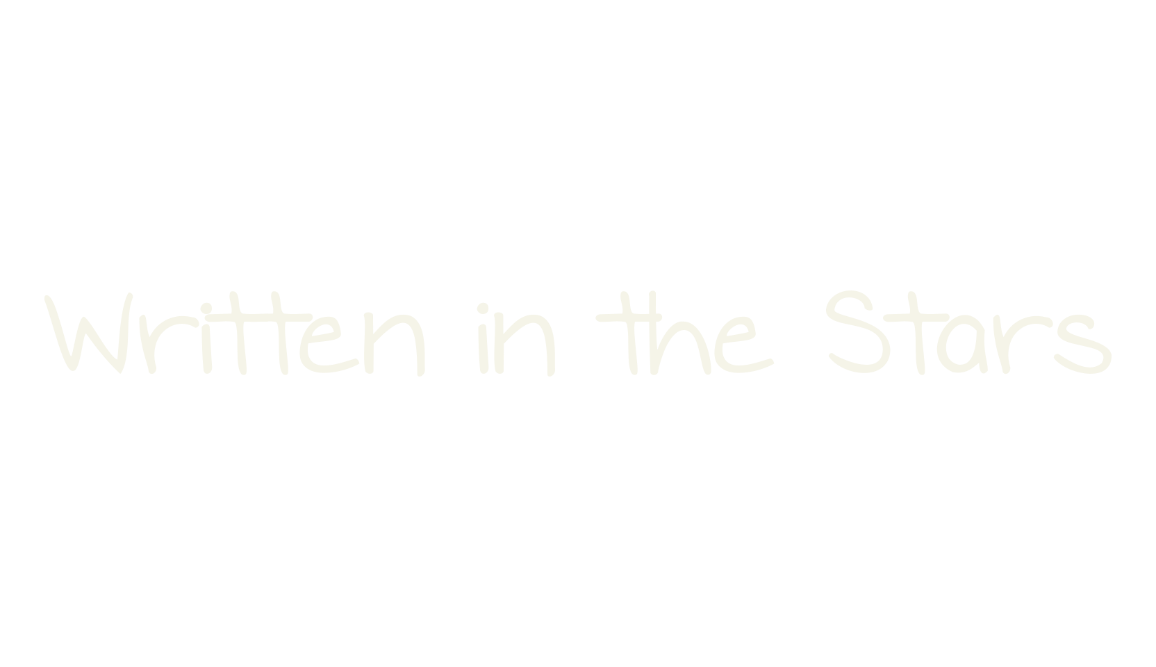 Written in the Stars, handwritten font preview
