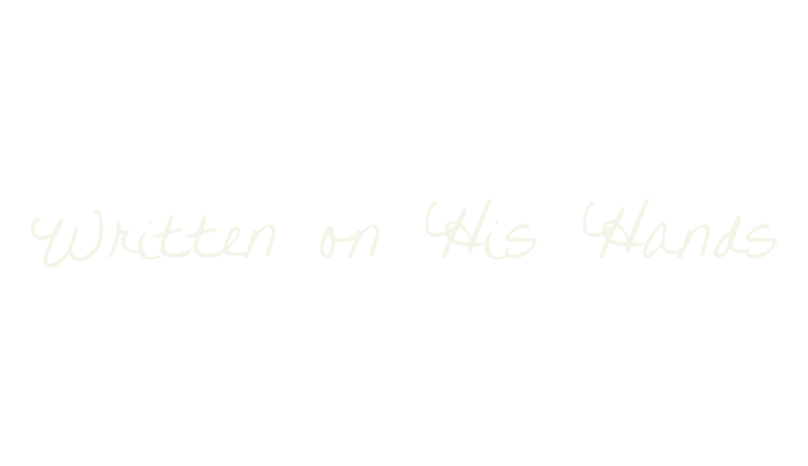 Written on His Hands, handwritten font preview