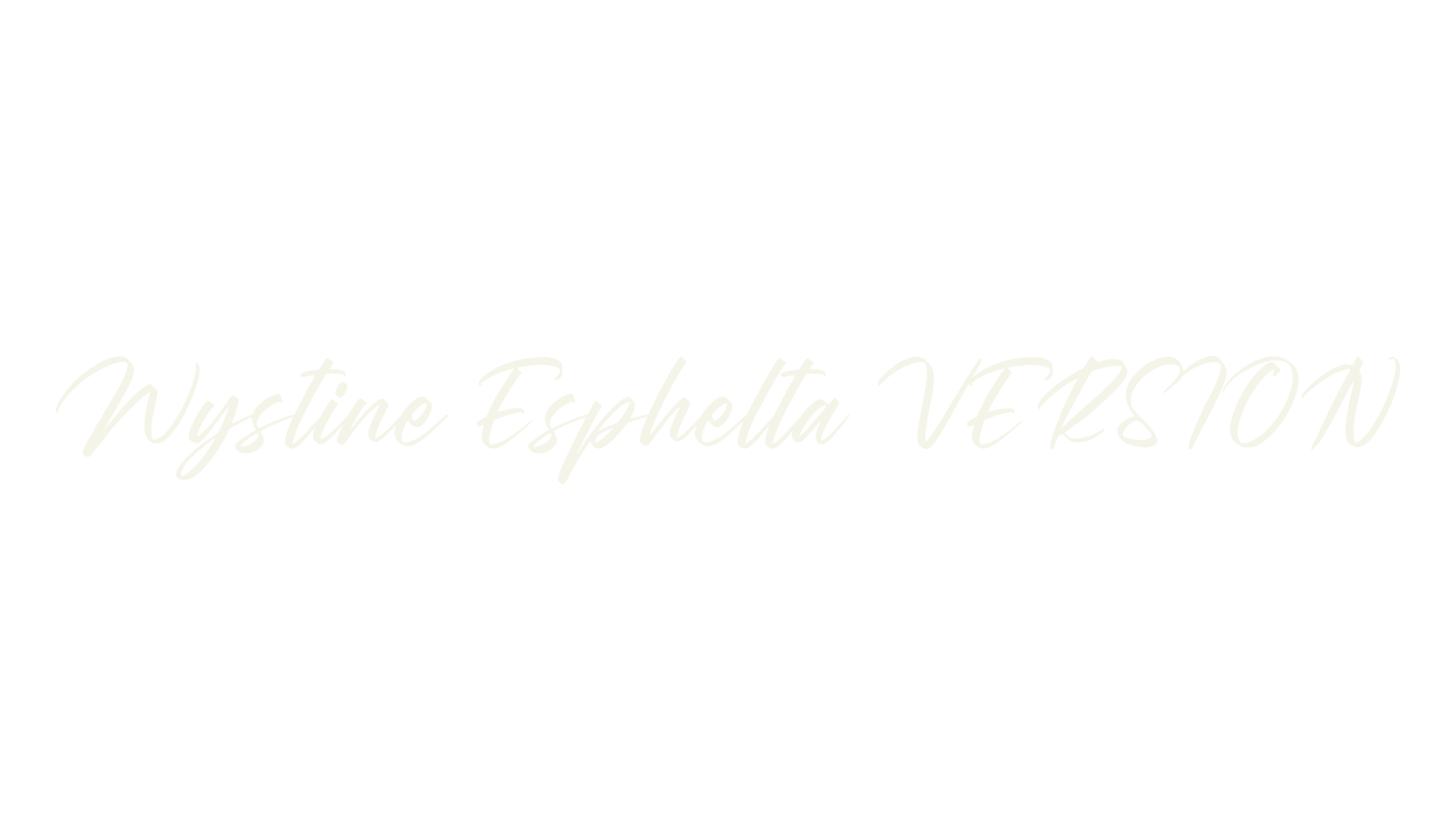 Wystine Esphelta VERSION, script font preview