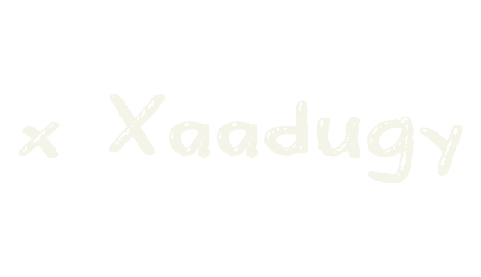 x Xaadugy, handwritten font preview
