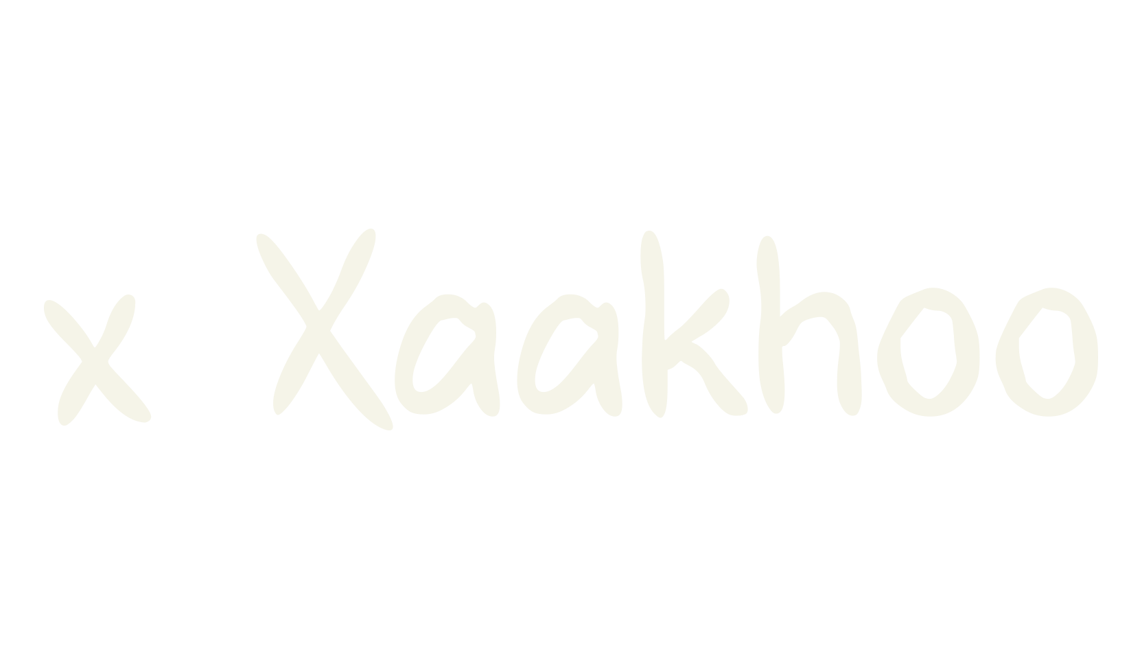 x Xaakhoo, pencil font preview