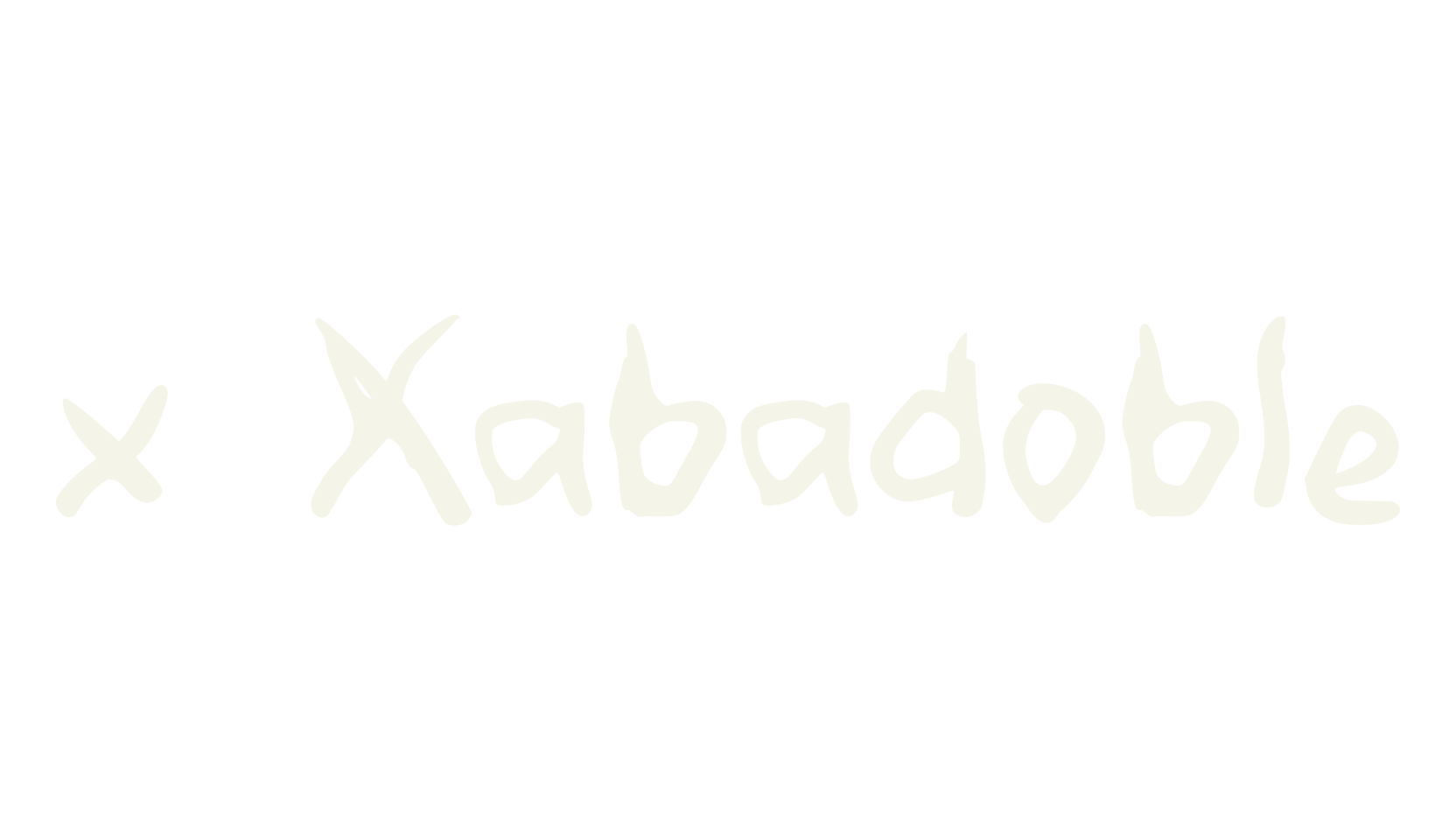 x Xabadoble, handwritten font preview