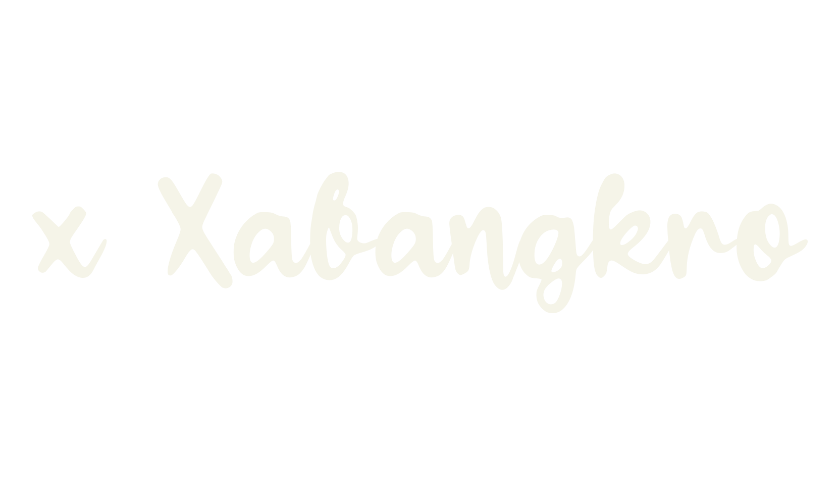 x Xabangkro, cursive font preview