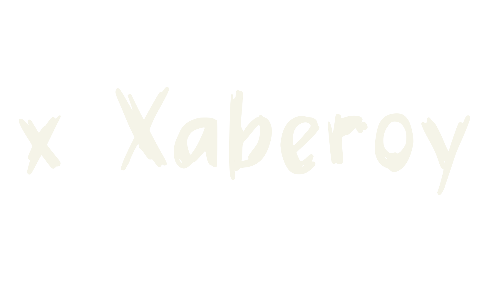 x Xaberoy, handwritten font preview
