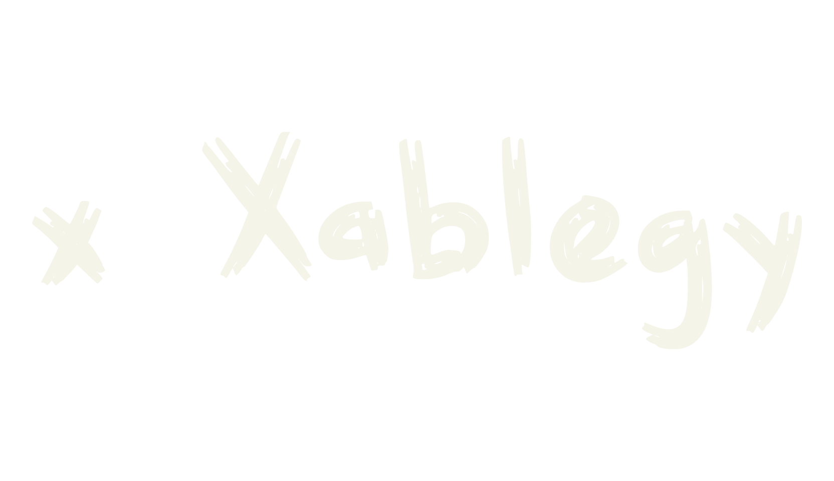 x Xablegy, handwritten font preview