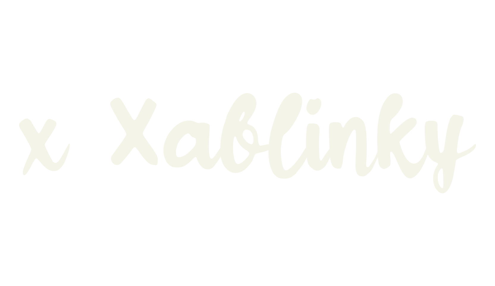 x Xablinky, handwritten font preview