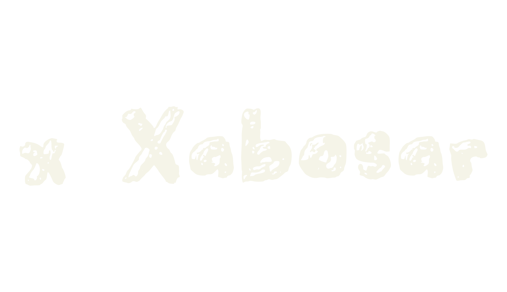 x Xabosar, handwritten font preview