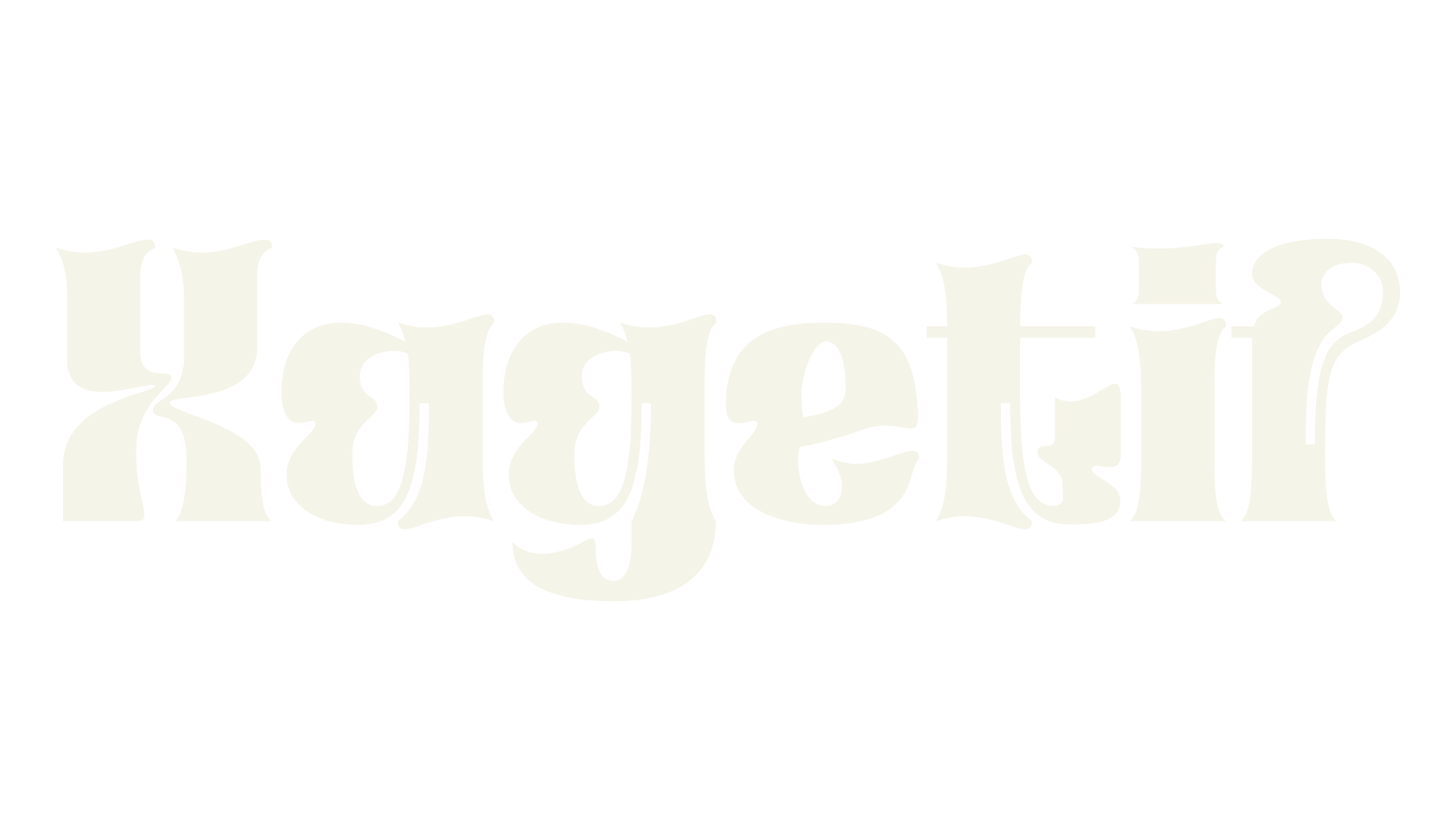 Xagetif, retro font preview