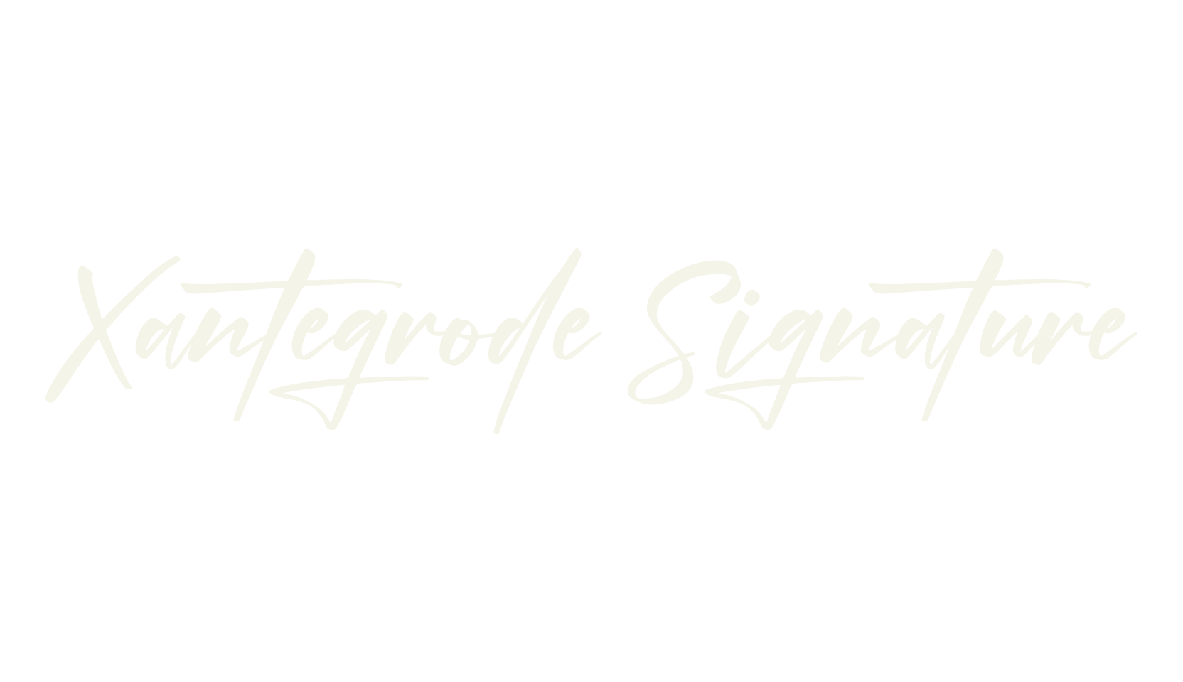 Xantegrode Signature, script font preview