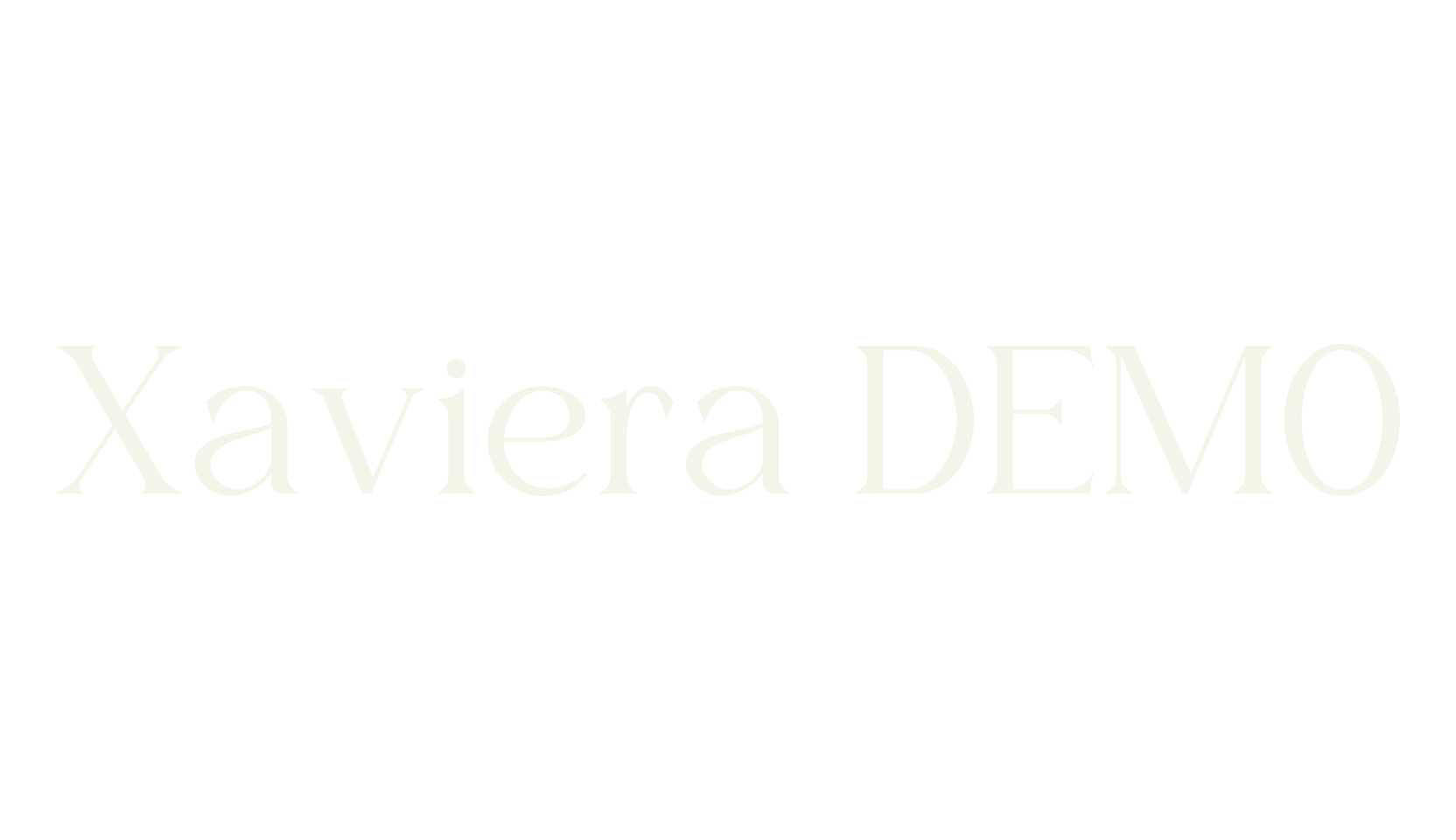 Xaviera DEMO, typography font preview