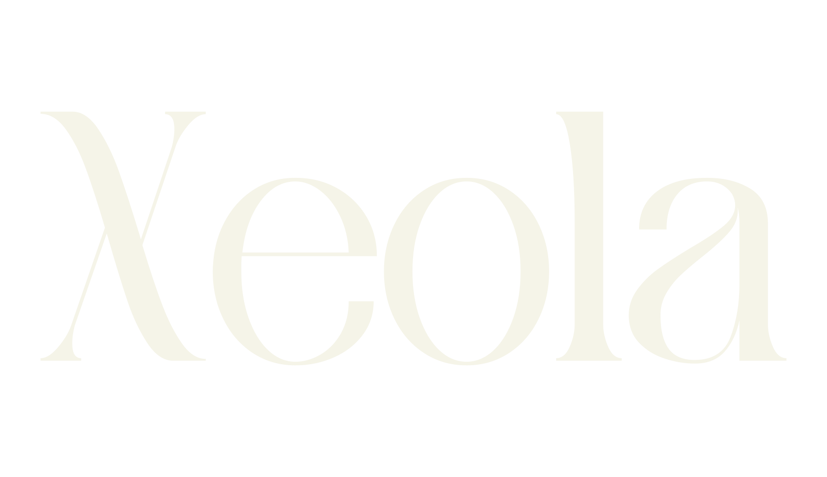 Xeola, serif font preview