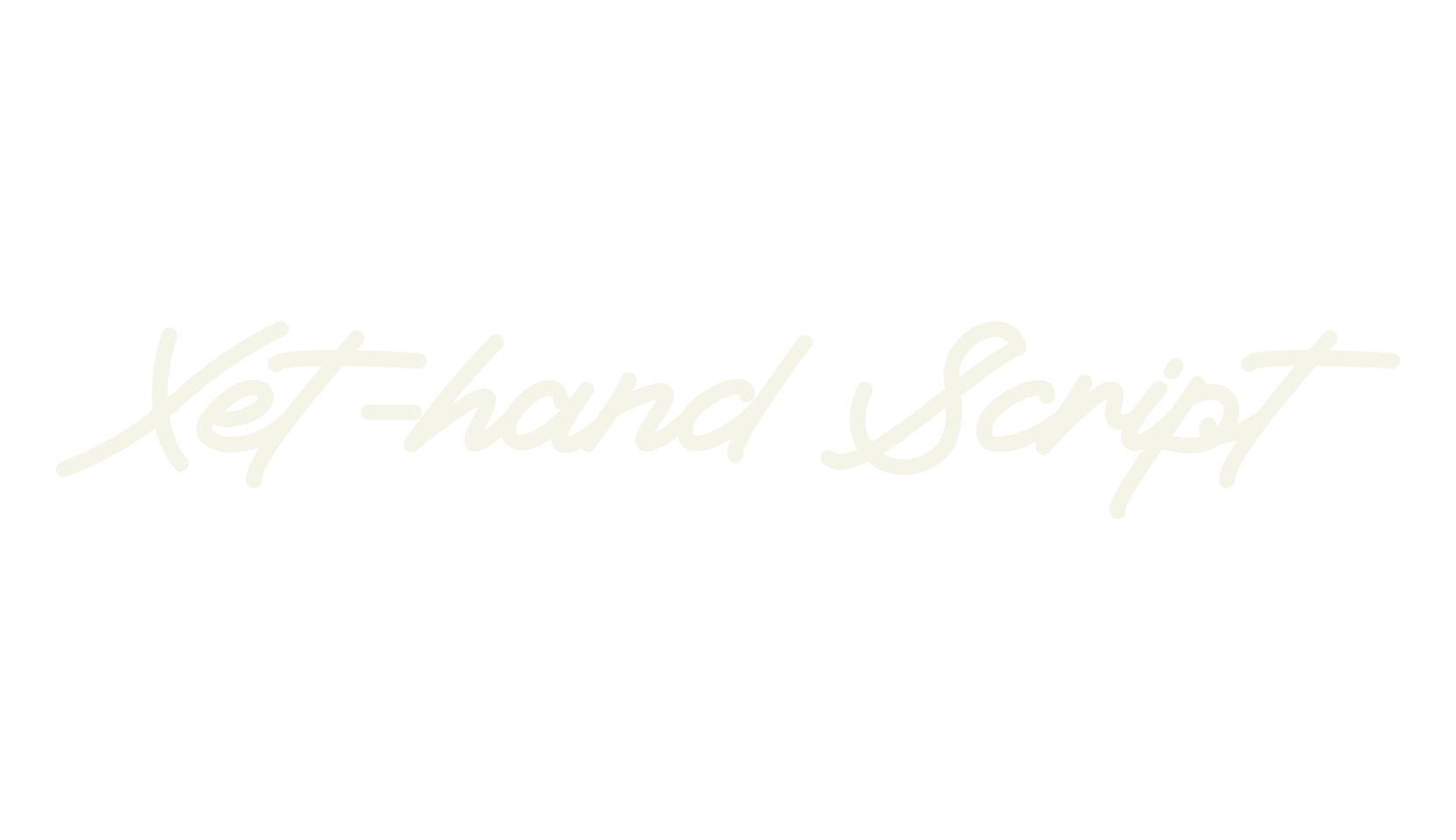 Xet -hand Script, cursive font preview