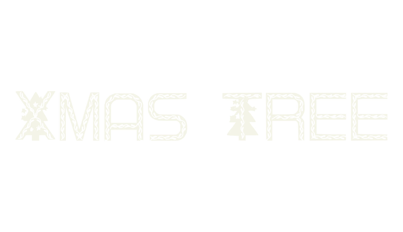 Xmas Tree, display market font preview