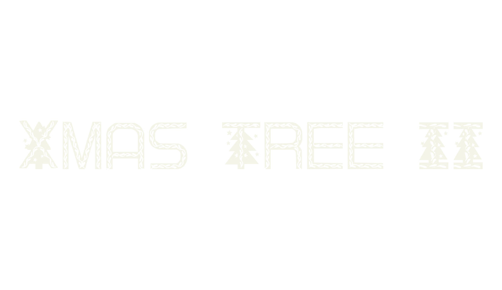 Xmas Tree II, display market font preview